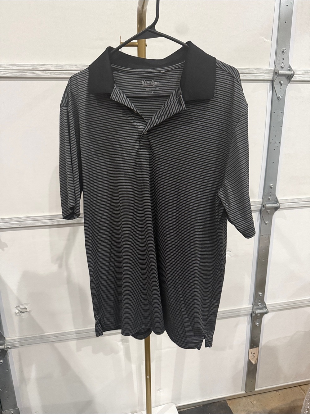 Walter Hagen Black & Gray Striped Polo